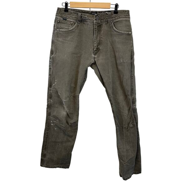 Kuhl Gray Vintage Distressed Ryder Straight Carpenter Pants 34X32 - Picture 1 of 16